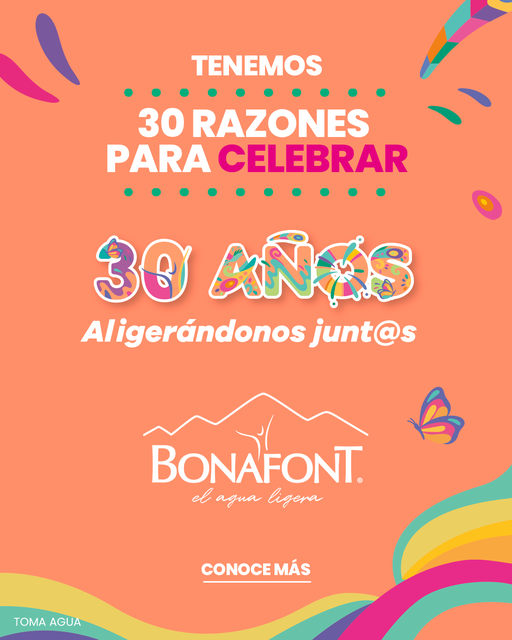 ¡Bonafont cumple 30 años!