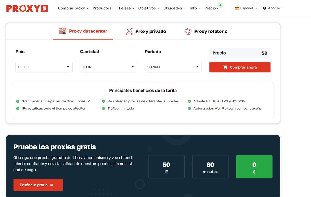 Proxy5: un análisis detallado de sus servicios de proxy