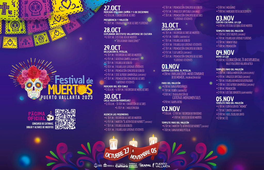 Catrinas y catrines llegan a Puerto Vallarta para celebrar el “Festival de muertos 2023”