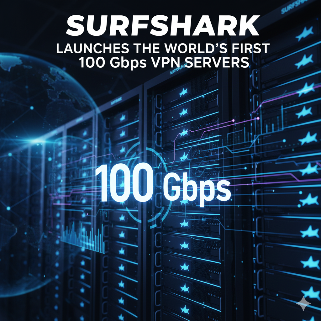 Surfshark lanza los primeros servidores VPN de 100 Gbps del mercado