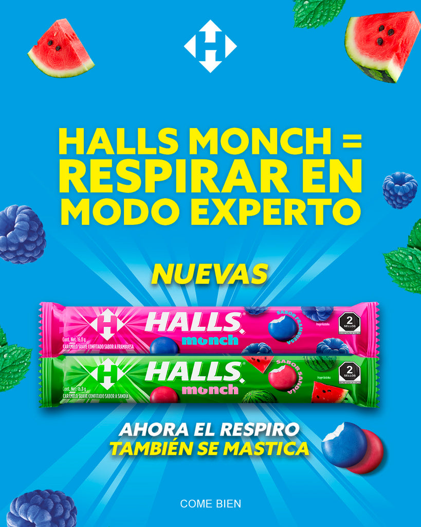 Halls Monch® refresca a la categoría y demuestra que el respiro de Halls® también se mastica