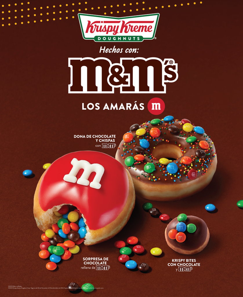 El color y la diversión han llegado a lo grande a Krispy Kreme  con la Dona Sorpresa rellena de M&M's