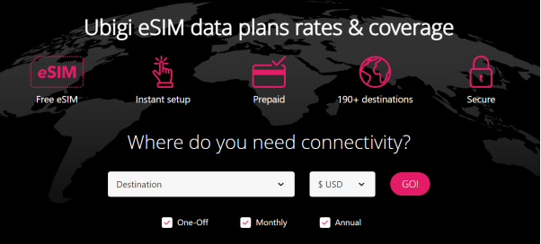 Ubigi launches a mobile Internet rate calculator for travelers abroad