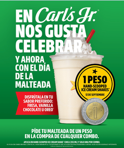 CARL’S JR. FESTEJA EL DIA DE LA MALTEADA, EL POSTRE FAVORITO DE SUS INVITADOS