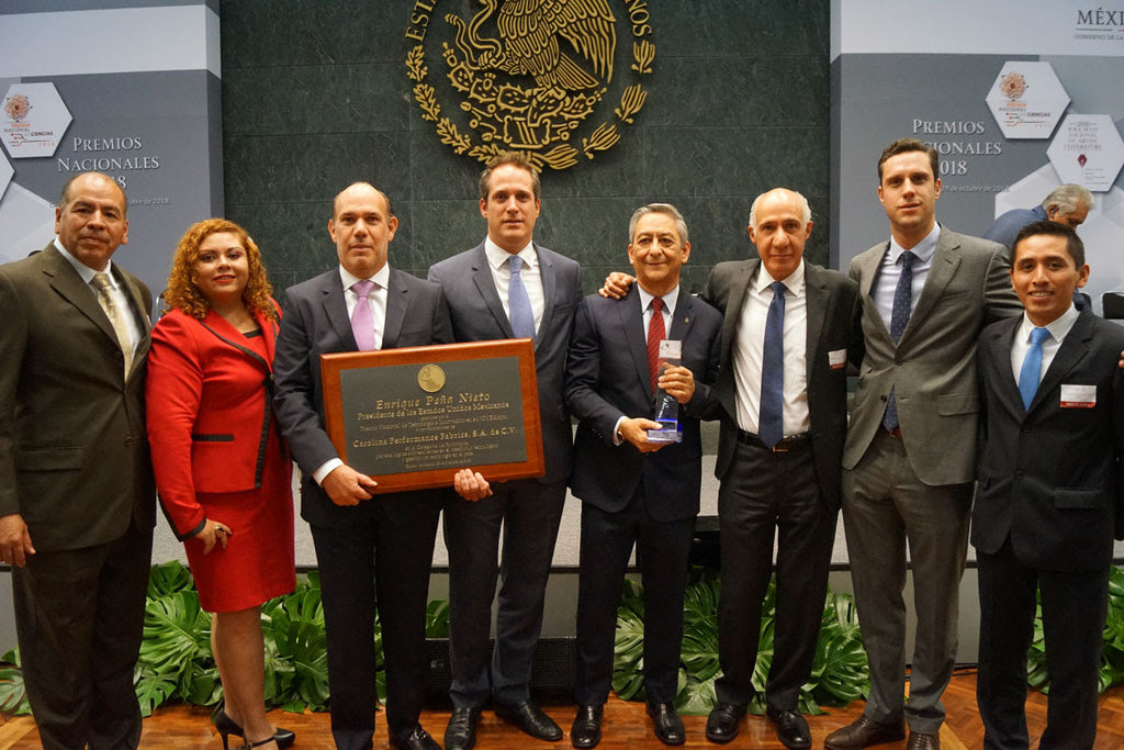 Recibe Carolina Perfomance Fabrics Premio Nacional de Tecnología e Innovación