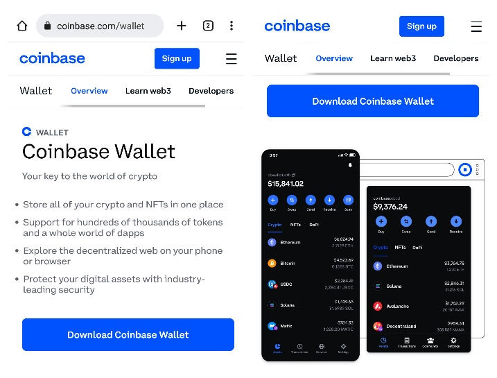 Falsa app de Coinbase busca robar frase semilla de billeteras